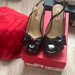 Valentino wedge bow shoes
